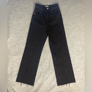 Zara black wide leg high waist jeans
